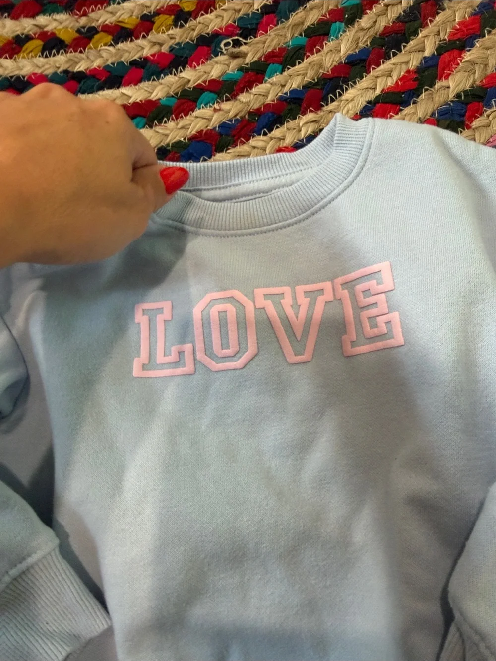 Cat & Jack Girls' 3-Pack Sweatshirt Sets in Pink, Light Blue & Cream -2T